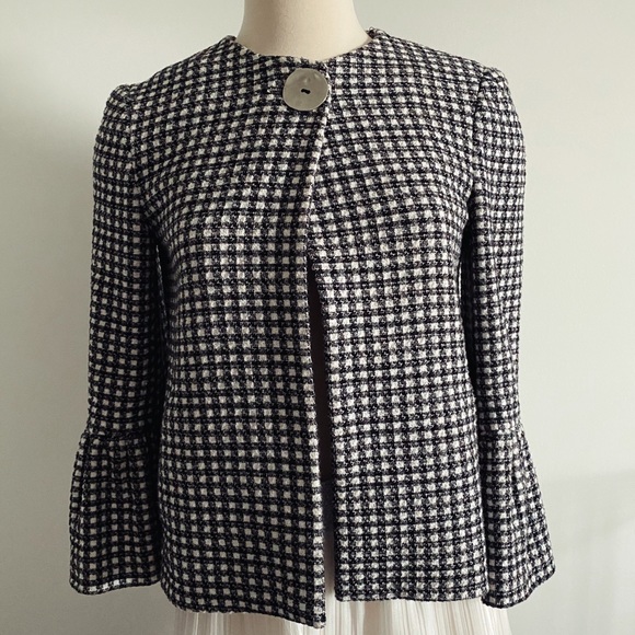 Statement Sleeve Jacket houndstooth pattern - Picture 2 of 7